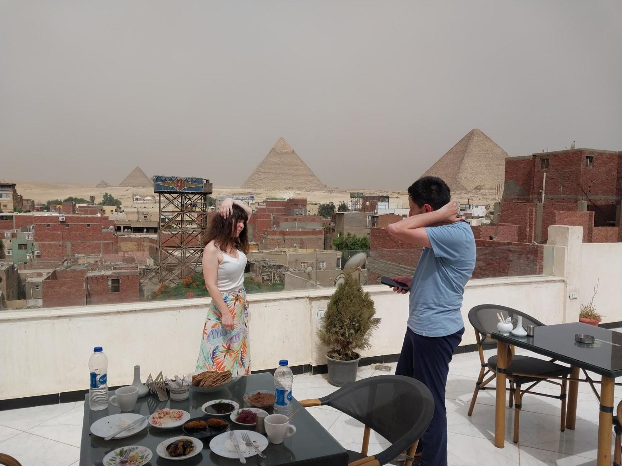 Eagles Pyramids View Hotel Kafrat al Jabal Luaran gambar